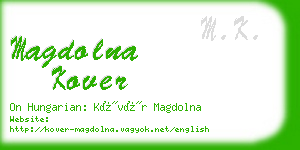 magdolna kover business card